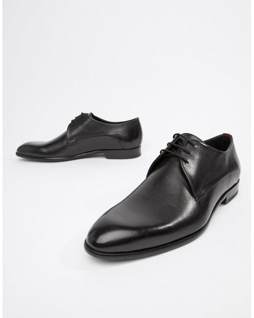 HUGO Appeal Derby Leather Shoes In Black for men