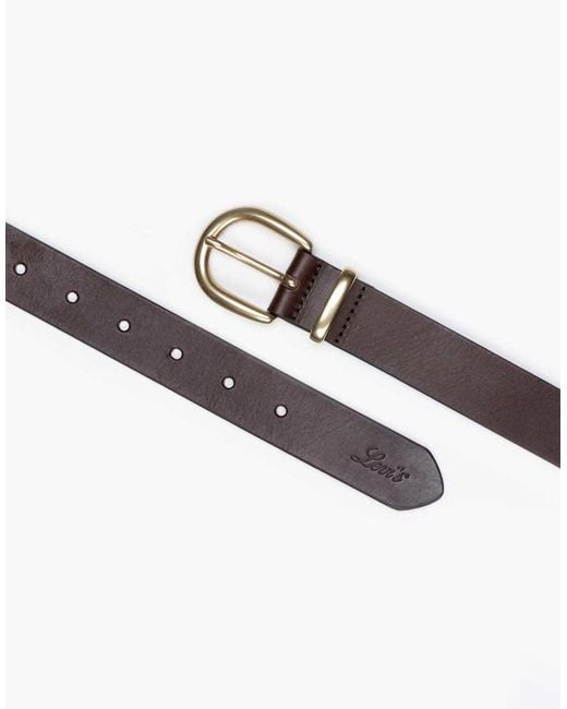 Levi's Brown Horse Shoe Buckle Leather Belt