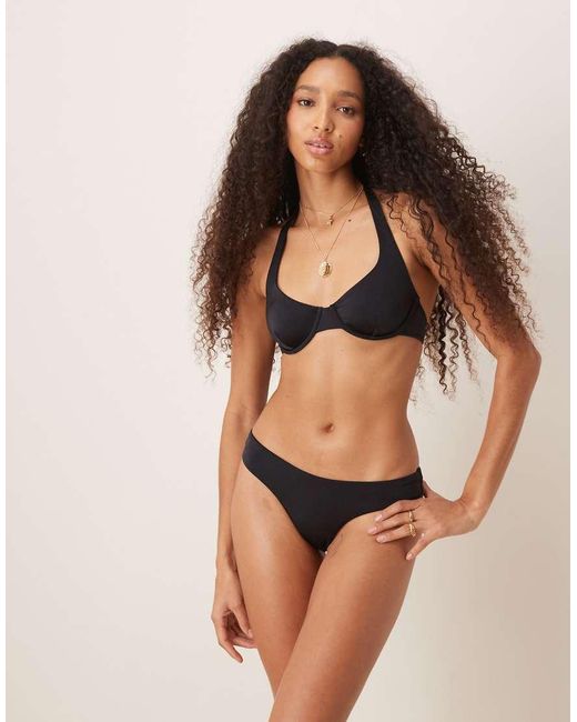Free Society Black Underwire Bikini Top
