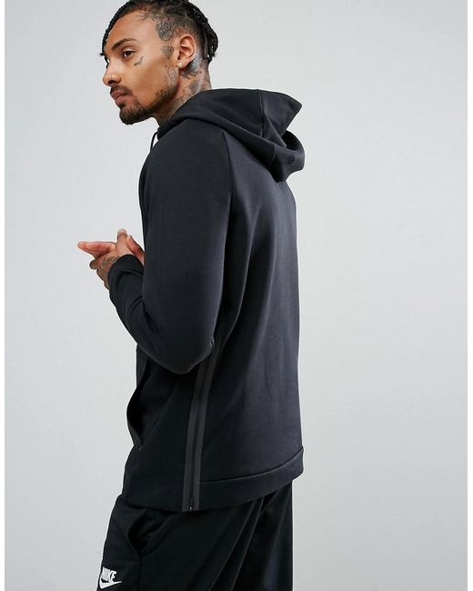 Nike Tech Fleece Half Zip Hoodie In Black 884892-010 for Men | Lyst UK