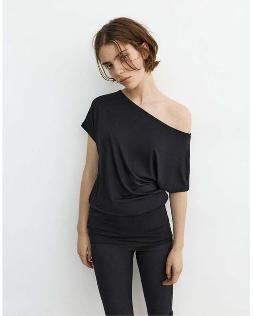Pull&Bear Black Short Asymmetric Dress