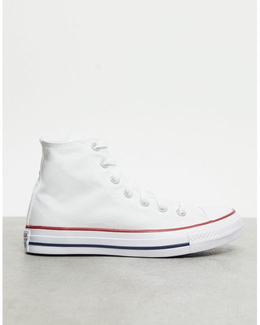 Converse Rubber Chuck Taylor All Star - Hoge Te Sneakers Met Brede Pasvorm  in het Wit - Lyst