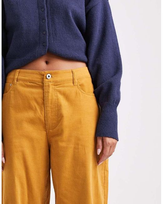 ASOS Blue Cord Wide Leg Trousers