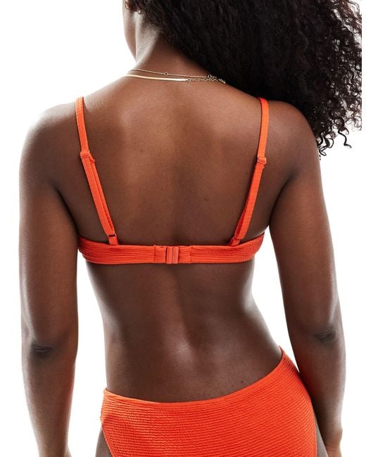 Daisy Street Orange Underwired Cupped Bikini Top