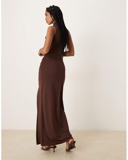 ASOS Maxirok Met Gedrapeerde Taille in het Brown