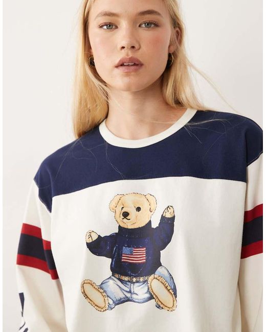 Polo Ralph Lauren White Bear Graphic Knit Shirt