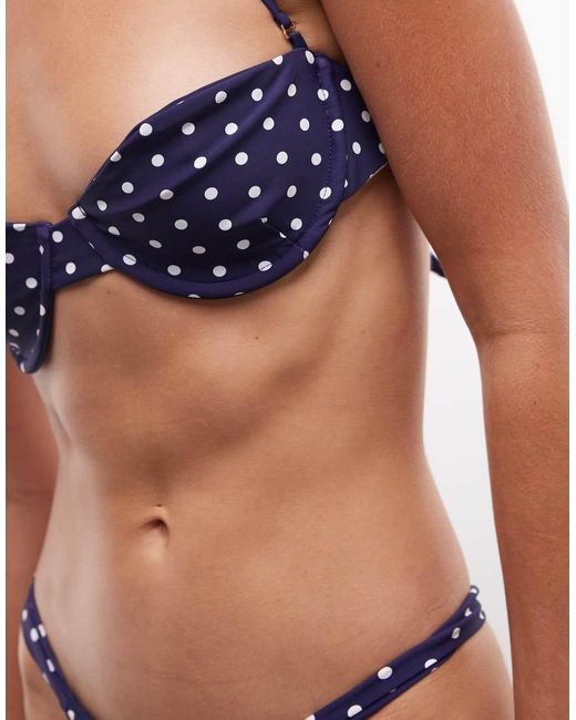 VDM The Label Blue Underwire Bikini Top