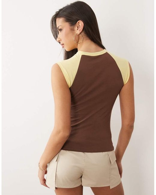 ASOS Brown Baby Raglan Short Sleeve T-shirt