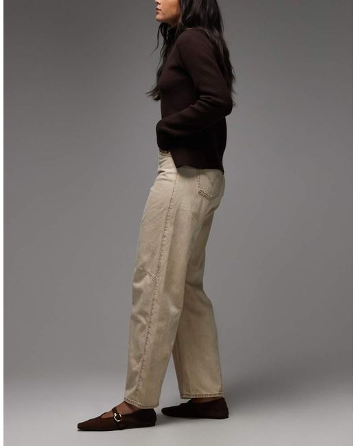Vaqueros Color Crudo De Corte Barrel Con Tira Regulable De -Blanco Levi's de color White