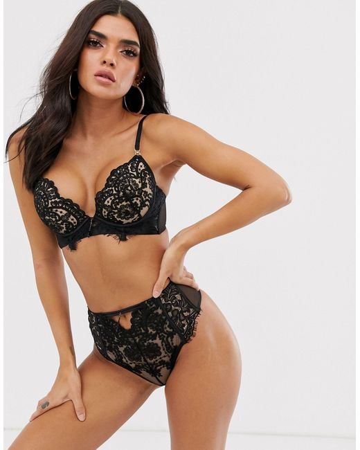 Ann Summers Black Fiercely Sexy Lace And Sequin Detail Bra