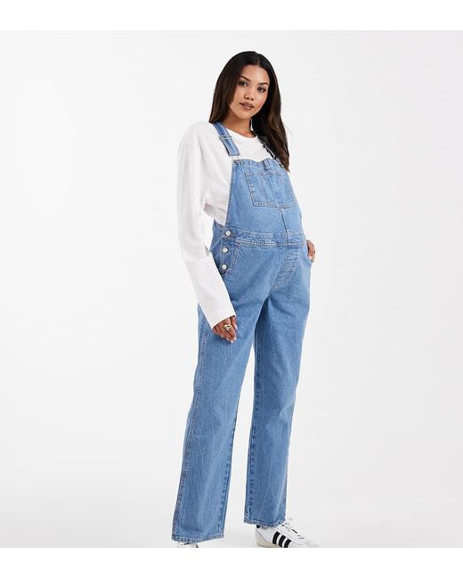 ASOS Blue Asos Design Maternity Overalls