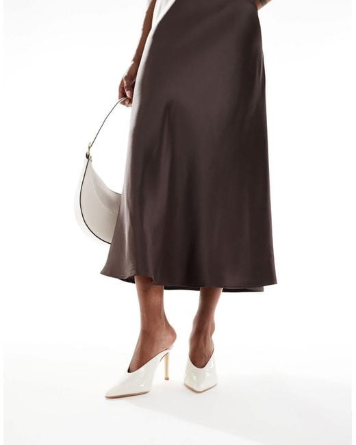 SEQWL White Petunia High Vamp Heeled Mules