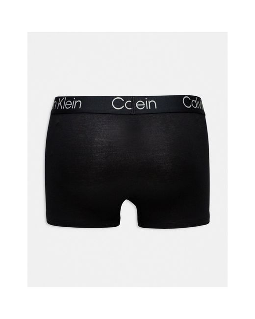 Calvin Klein Black Ultra-soft Modern Trunks 3 Pack for men