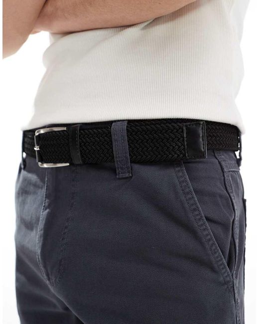 River Island Blue Elastic Webbing Belt for men