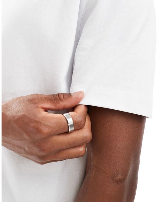 ASOS – schweres, langärmliges t-shirt in White für Herren