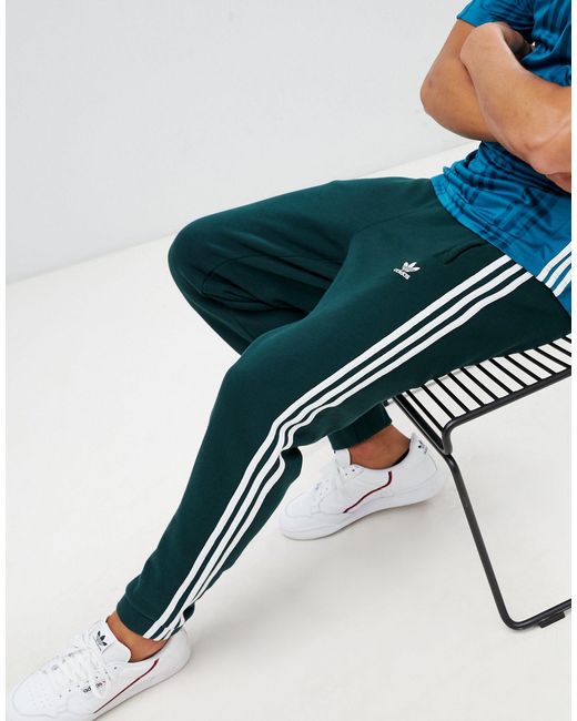 adidas Originals Adicolor 3-stripe joggers in Green for Men Lyst UK
