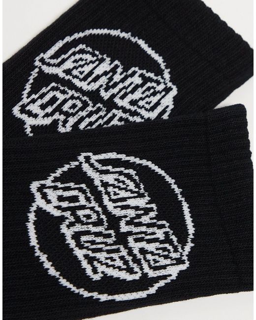 Santa Cruz Black Logo Socks for men