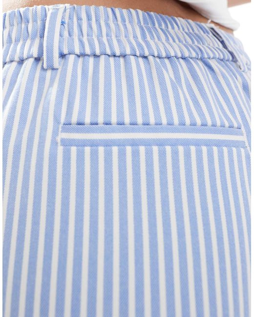 Object Blue Tailored Wide Leg Trousers