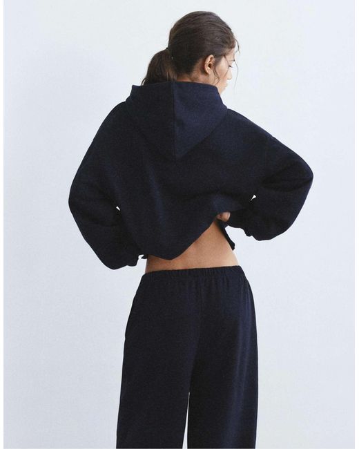 Sweat à capuche avec fermeture éclair Pull&Bear en coloris Blue