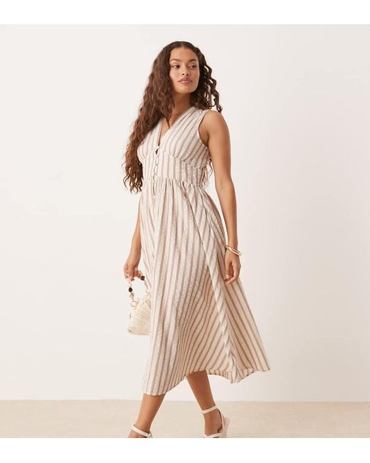 Nobody's Child Petite Natural Starlight Sleeveless Midi Dress