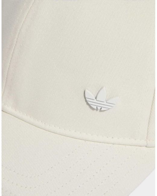 Adidas Originals Natural Everyday Icons Cap With Tonal Metal Trefoil