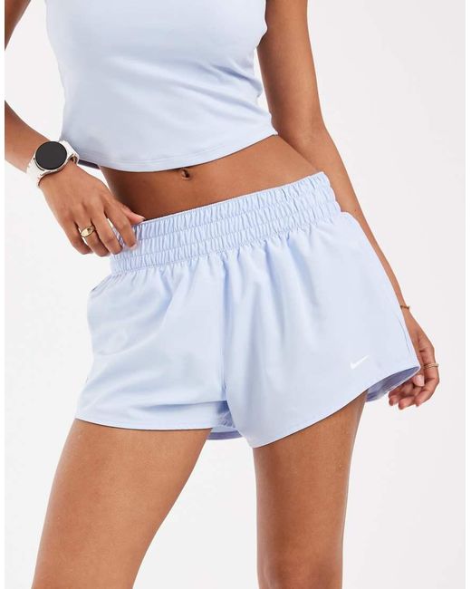 Nike Blue One Dri-Fit Mid Rise 3 Inch Shorts