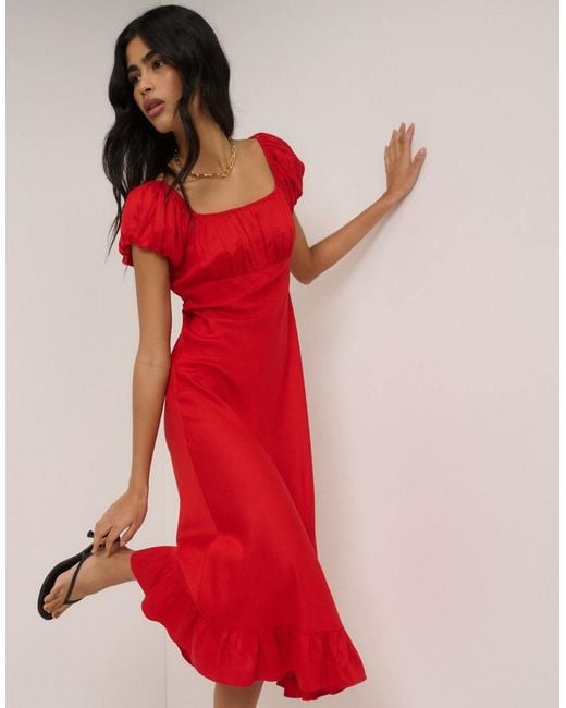 Nobody's Child Red Jemima Midi Dress