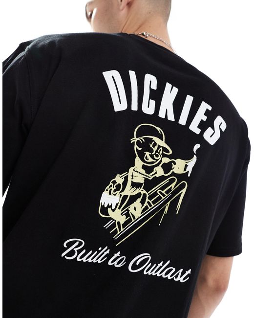 Dickies Black Mclean Short Sleeve Back Print T-shirt