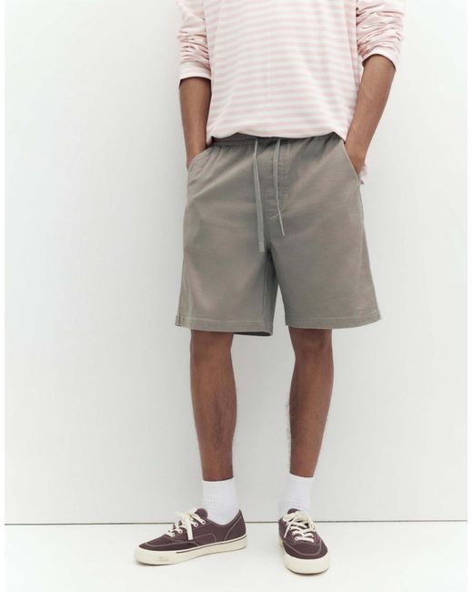 Pull&Bear – bermudashorts in White für Herren
