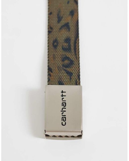 Carhartt Gray Clip Chrome Belt