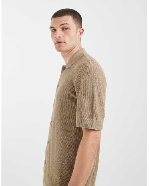Polo di Blend in Natural da Uomo