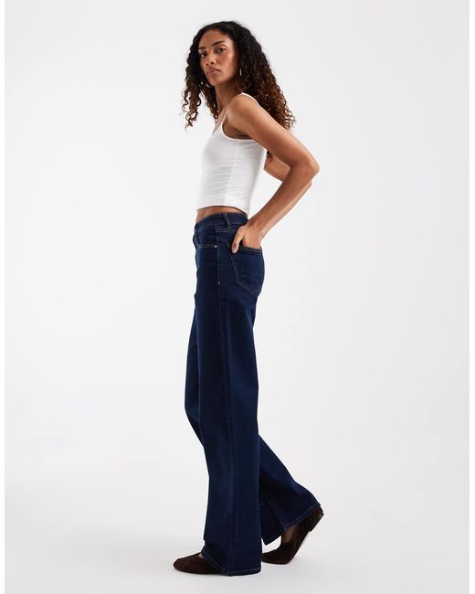 ONLY Blue Hannah Extra High Waist Wide Leg Jeans