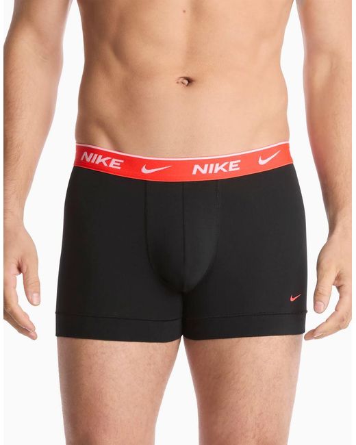 Nike Black Essential Cotton 2 Pack Trunks for men