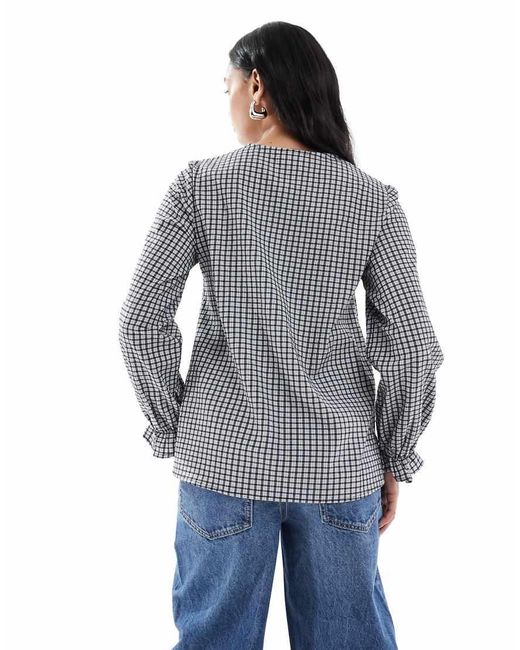 Mama.licious Gray Mamalicious Maternity Button Front Nursing Friendly Blouse
