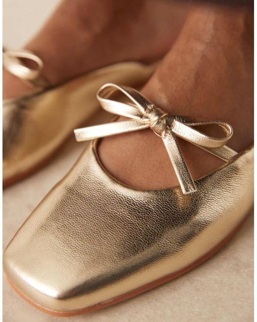 Lilo - ballerines mules à nœud ASOS en coloris Brown