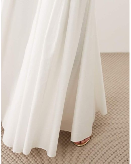 Forever New White Cotton Cami Godet Maxi Dress