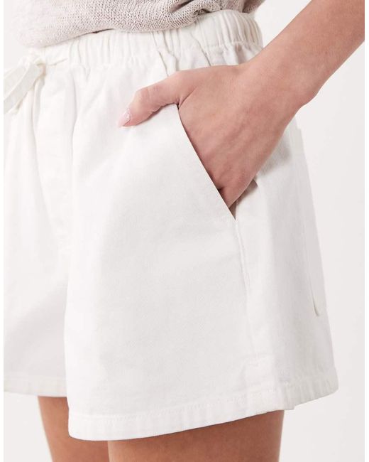 ASOS White Denim Pull On Short