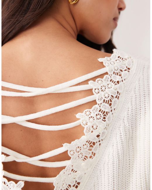 Miss Selfridge White – strickoberteil