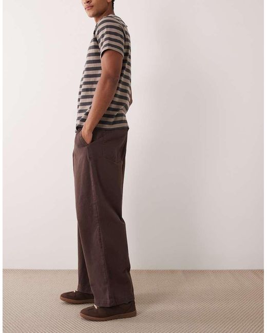 ASOS Brown Barrel Trouser for men