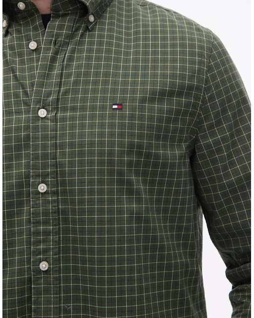 Tommy Hilfiger Green Core Small Check Poplin Shirt for men