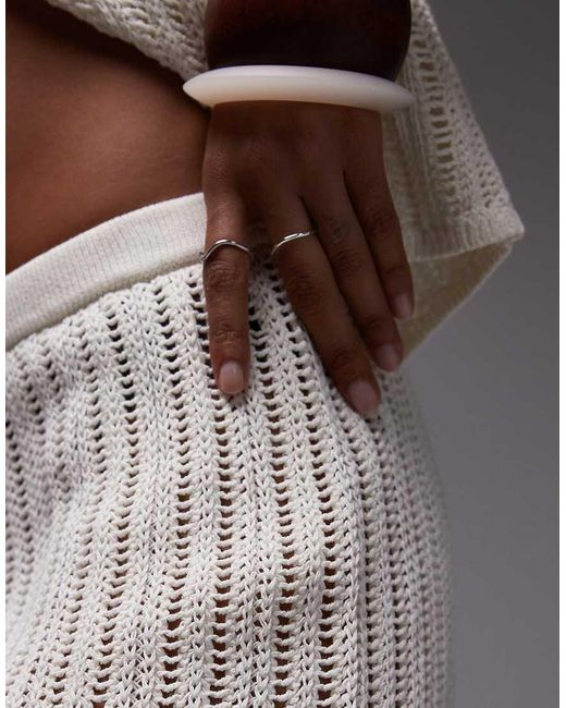 ARKET Gray Paper Knitted Beach Shorts