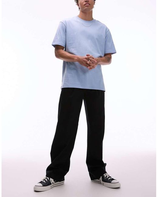 Pantalones Negros De Pernera Ancha Y Estilo Worker Con Pinzas Unionville De Dickies de hombre de color Blue