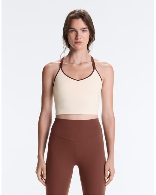 Oysho Red Comfortlux Contrast Strap Tank Top