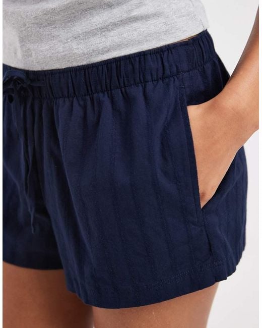 Hollister White Mini Boxer Pyjama Shorts