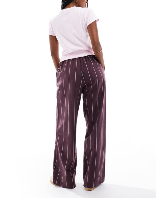 ASOS Purple Wide Leg Trousers