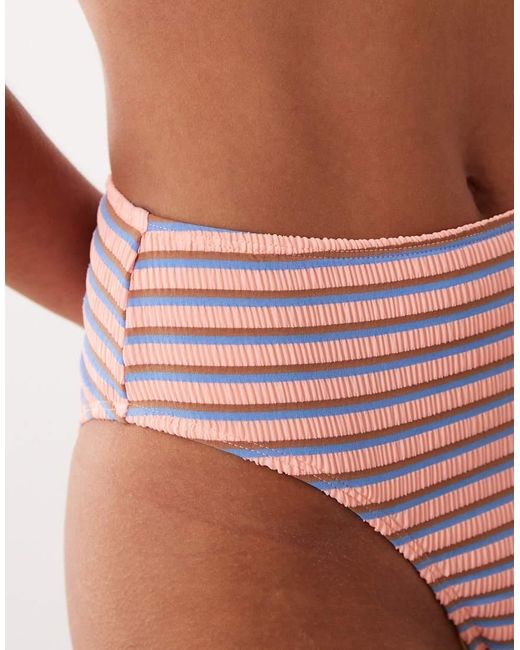 ASOS Brown Sally High Waist High Leg Bikini Bottom