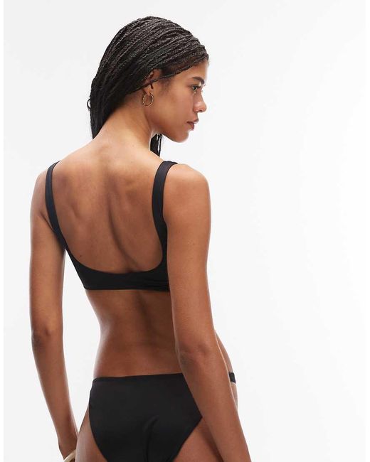 ARKET Black Mix & Match Sqaure Neck Bikini Top