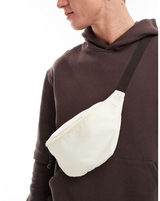 ASOS Brown Cross Body Bum Bag With Cord Pullers for men