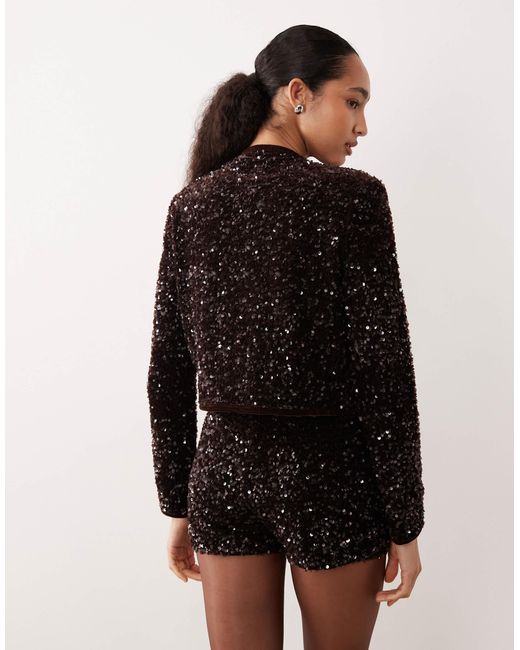 Mini-short d'ensemble orné Mango en coloris Black