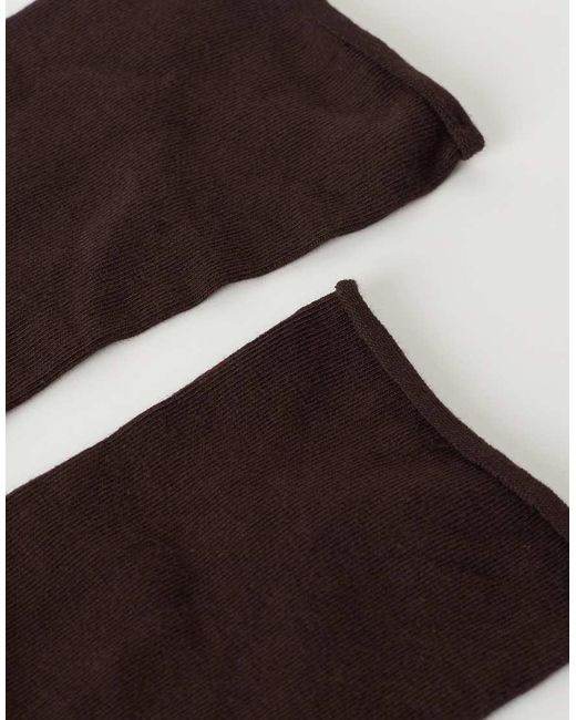 Calzedonia Brown Non-Elastic Cotton Ankle Socks